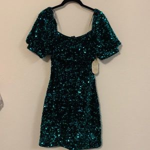 Altar’d State Green Sequined Dress